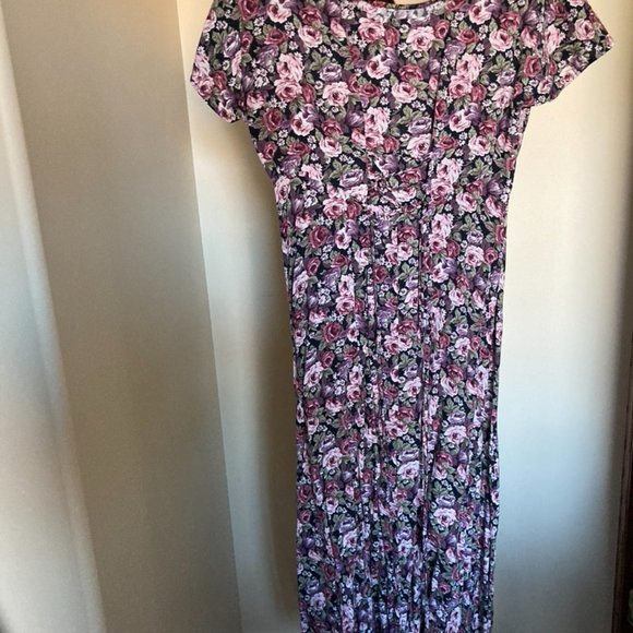 Vintage 90s Floral Maxi Dress - Picture 2 of 3